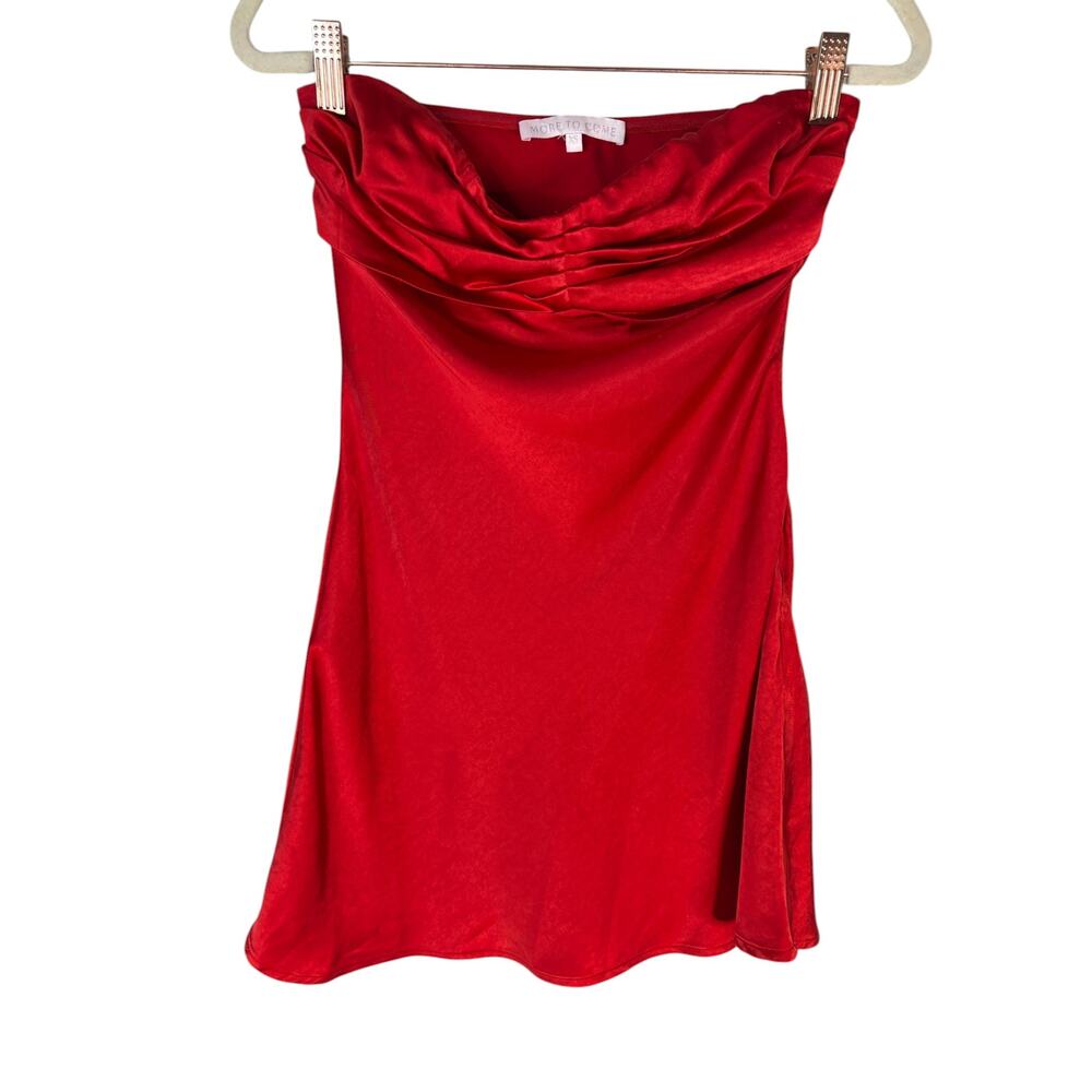 More to Come Paloma Strapless Mini Dress Satin Party Cocktail Hoco Formal NYE XS - Picture 4 of 11